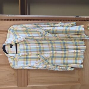 Yellow checkered Tinsel button up